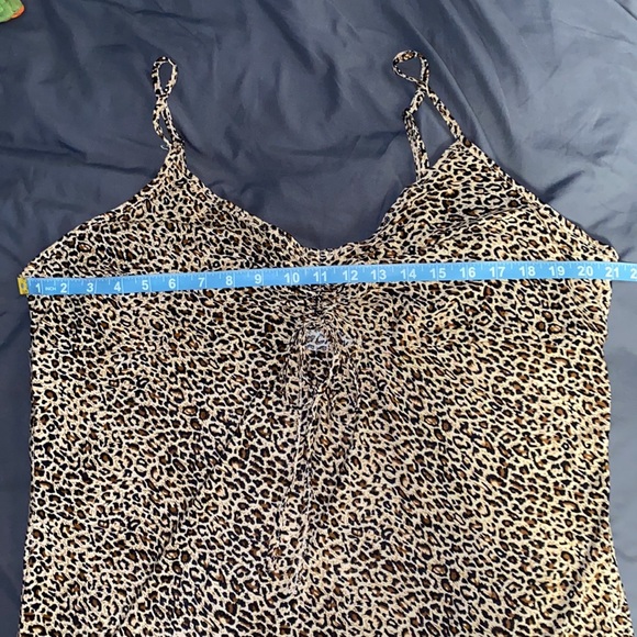 Drawstring Ruched Leopard Dress - Picture 11 of 13